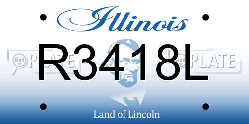 R3418L Illinois License Plate