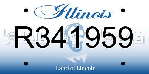 R341959 Illinois License Plate
