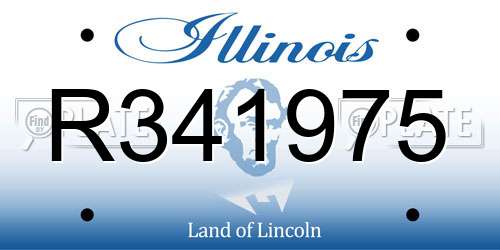 R341975 Illinois License Plate