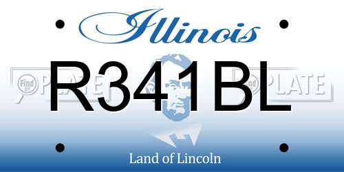 R341BL Illinois License Plate