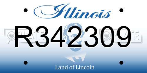 R342309 Illinois License Plate