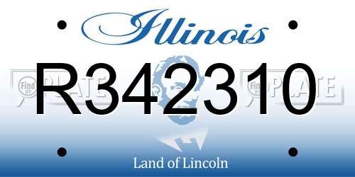 R342310 Illinois License Plate