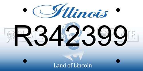 R342399 Illinois License Plate