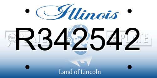 R342542 Illinois License Plate