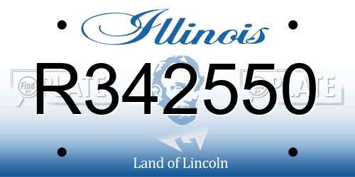 R342550 Illinois License Plate