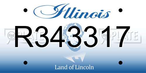R343317 Illinois License Plate