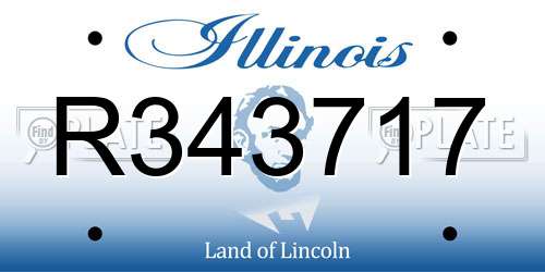 R343717 Illinois License Plate