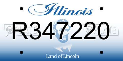 R347220 Illinois License Plate