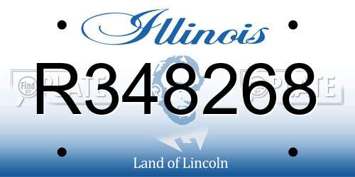 R348268 Illinois License Plate