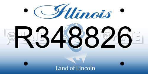 R348826 Illinois License Plate