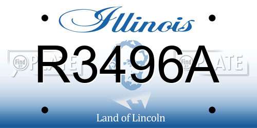 R3496A Illinois License Plate