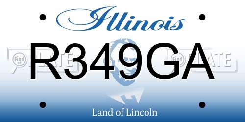 R349GA Illinois License Plate