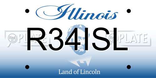 R34ISL Illinois License Plate