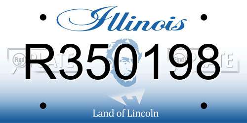 R350198 Illinois License Plate