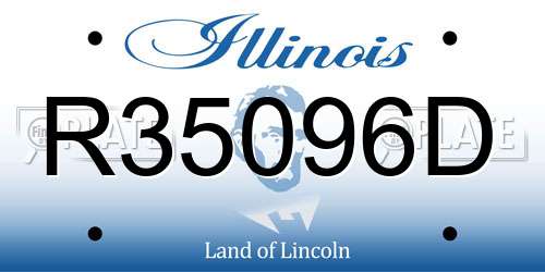 R35096D Illinois License Plate
