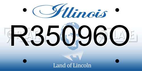 R35096O Illinois License Plate