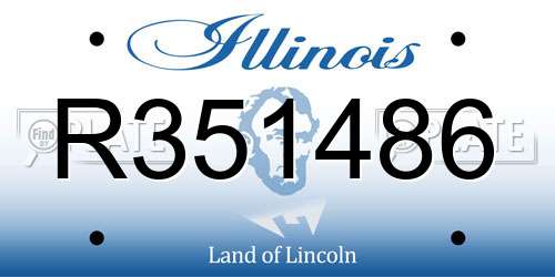 R351486 Illinois License Plate