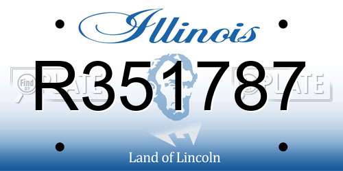 R351787 Illinois License Plate