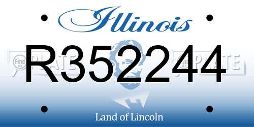 R352244 Illinois License Plate
