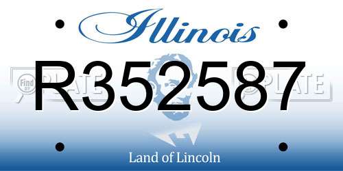 R352587 Illinois License Plate