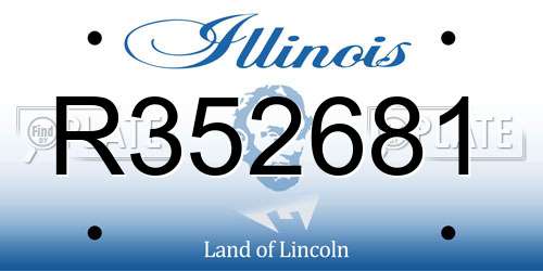 R352681 Illinois License Plate
