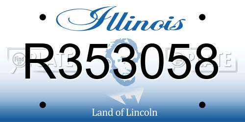 R353058 Illinois License Plate
