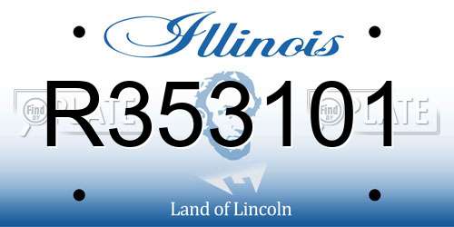 R353101 Illinois License Plate