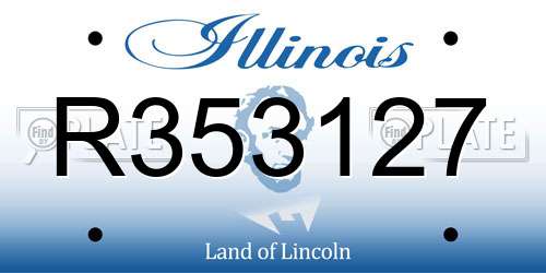 R353127 Illinois License Plate