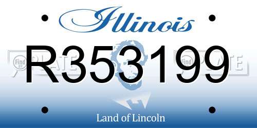 R353199 Illinois License Plate