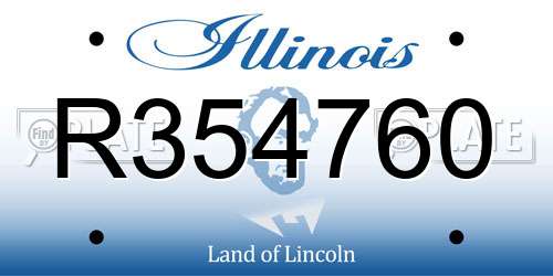 R354760 Illinois License Plate