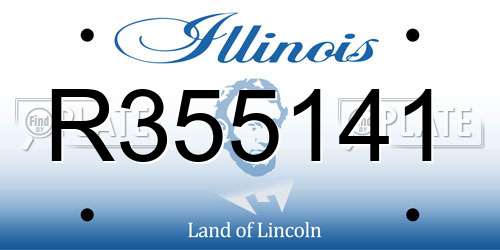 R355141 Illinois License Plate