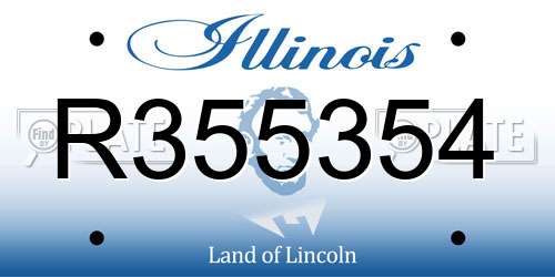 R355354 Illinois License Plate