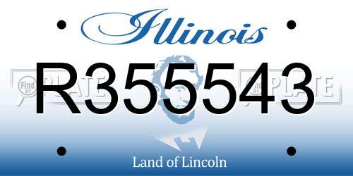 R355543 Illinois License Plate