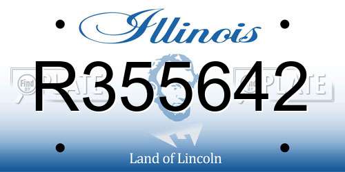 R355642 Illinois License Plate