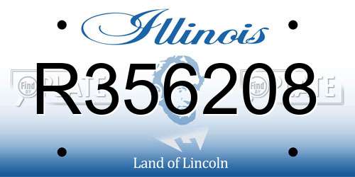 R356208 Illinois License Plate