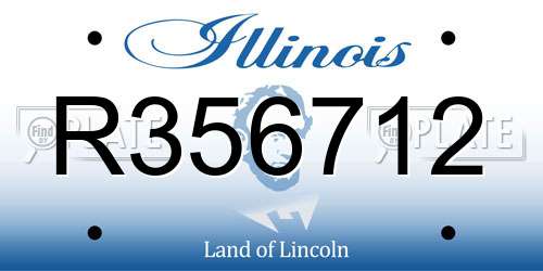 R356712 Illinois License Plate