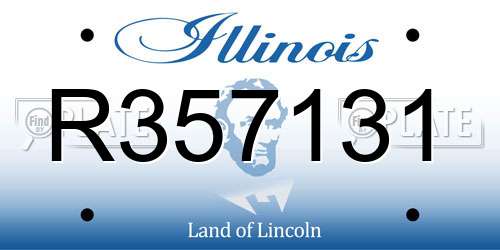 R357131 Illinois License Plate