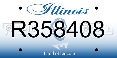 R358408 Illinois License Plate
