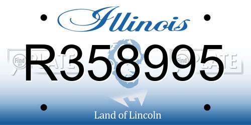R358995 Illinois License Plate