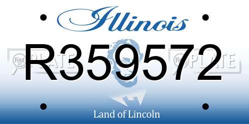 R359572 Illinois License Plate