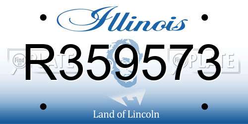 R359573 Illinois License Plate