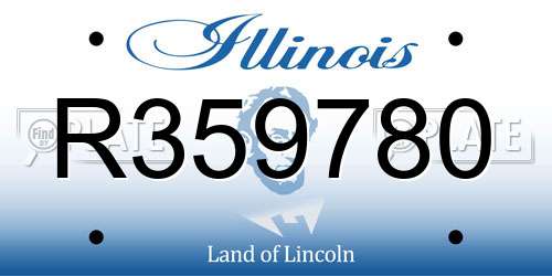 R359780 Illinois License Plate