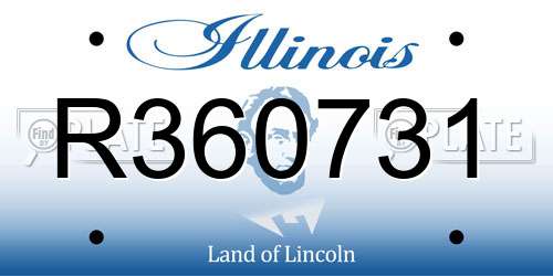 R360731 Illinois License Plate