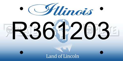 R361203 Illinois License Plate
