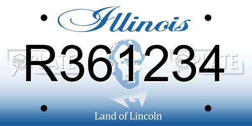 R361234 Illinois License Plate