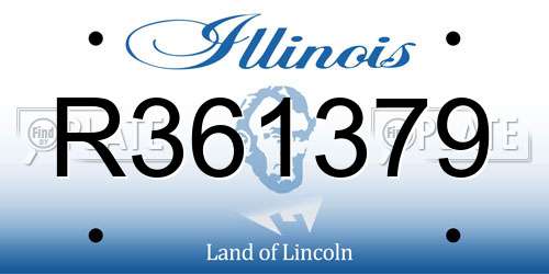 R361379 Illinois License Plate