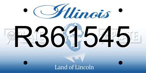 R361545 Illinois License Plate