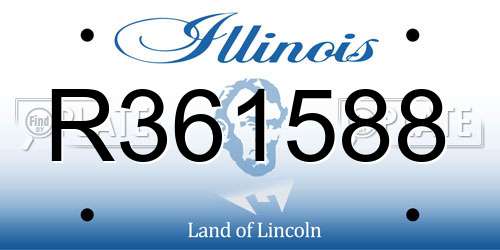 R361588 Illinois License Plate