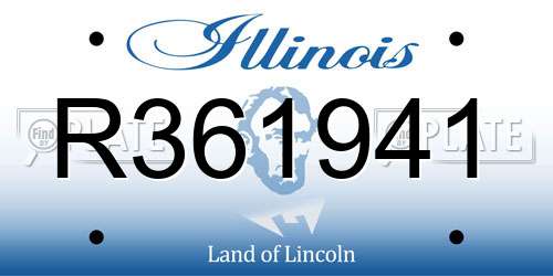 R361941 Illinois License Plate
