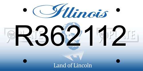 R362112 Illinois License Plate